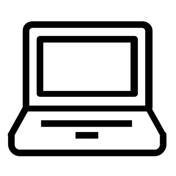 Computer Gerät Laptop Symbol Umriss Stil — Stockvektor