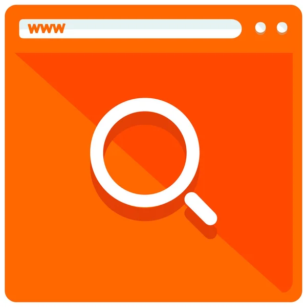 Search Browser Find Icon Flat Style — 스톡 벡터