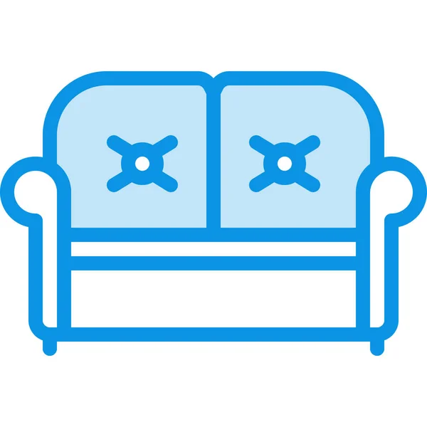 Couch Outline Furniture Home Decorations Icon Outline Style — Stock Vector