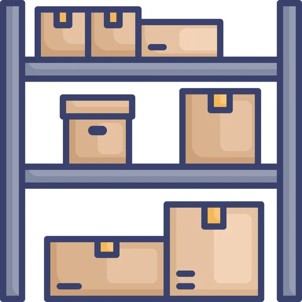 Caja Entrega Icono Logístico — Vector de stock