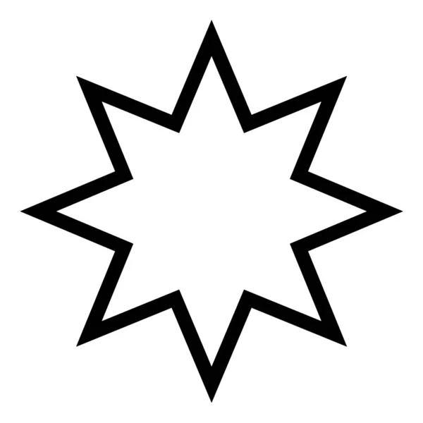 Ícone Estrela Octogonal Forma Estilo Esboço — Vetor de Stock