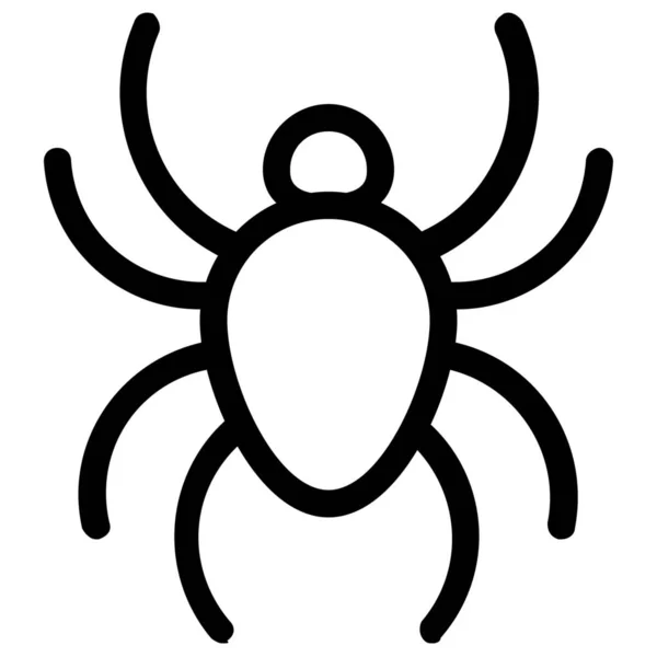 Σφάλμα Εικονίδιο Αράχνη Έντομο Στυλ Περίγραμμα — Διανυσματικό Αρχείο
