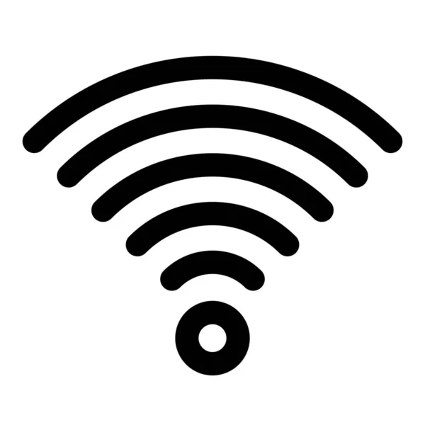 信号Wifiブルートゥースアイコンでアウトラインスタイル — ストックベクタ