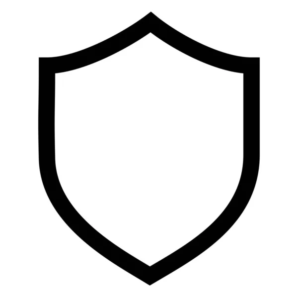 Иконка Защитного Щита Стиле Контура — стоковый вектор