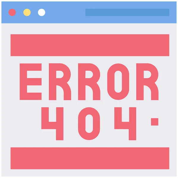 Icono Error Diseño Del Navegador Categoría Desarrollo Web Diseño — Vector de stock