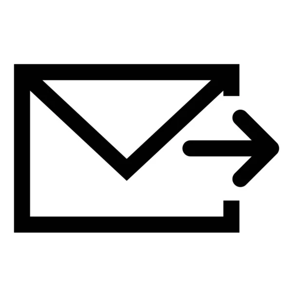 Mail Foward Значок Контура Стиле Outline — стоковый вектор