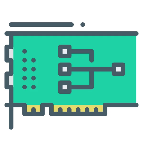 Tarjeta Chip Icono Red — Archivo Imágenes Vectoriales