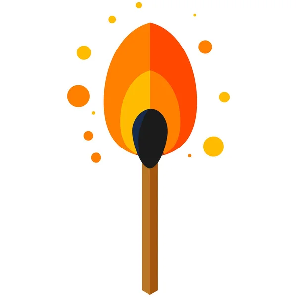 Equipment Fire Flame Icon Isometric Style — Stock Vector