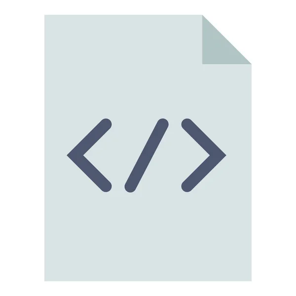 Código Documento Html Icono Estilo Plano — Archivo Imágenes Vectoriales