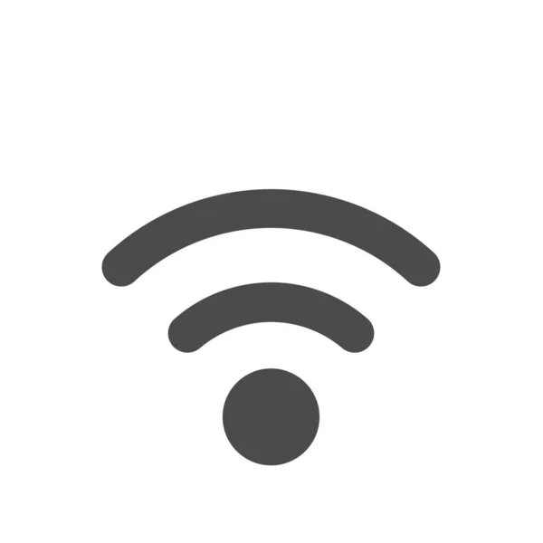 Wifi Symbol Für Verbindungssignale Solid Stil — Stockvektor