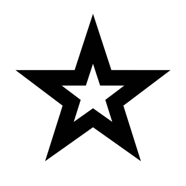 Umriss Rate Star Symbol Solid Stil — Stockvektor