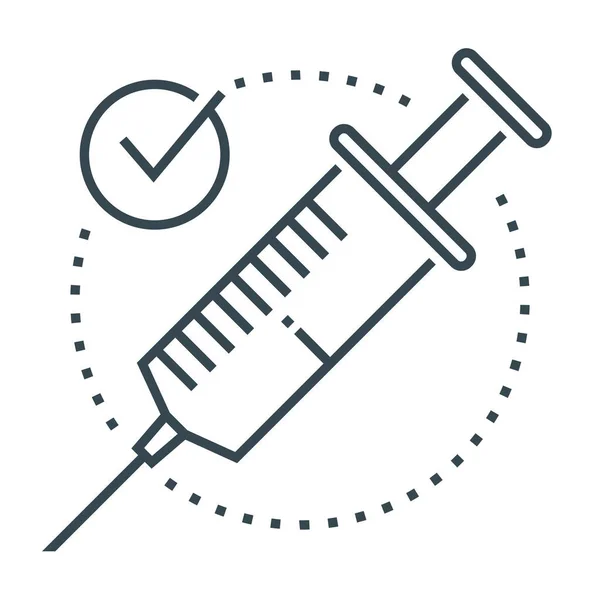 Vacina Vacina Seringa Ícone Categoria Coronavirus Covid — Vetor de Stock