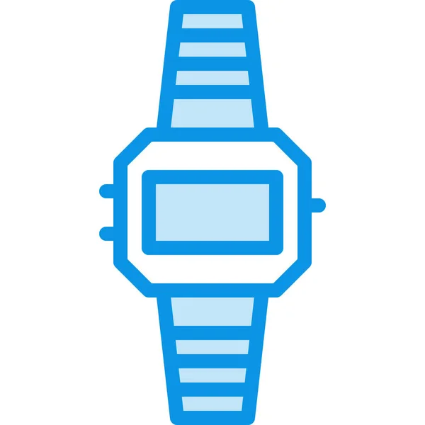Uhr Armbanduhr Symbol Outline Stil — Stockvektor