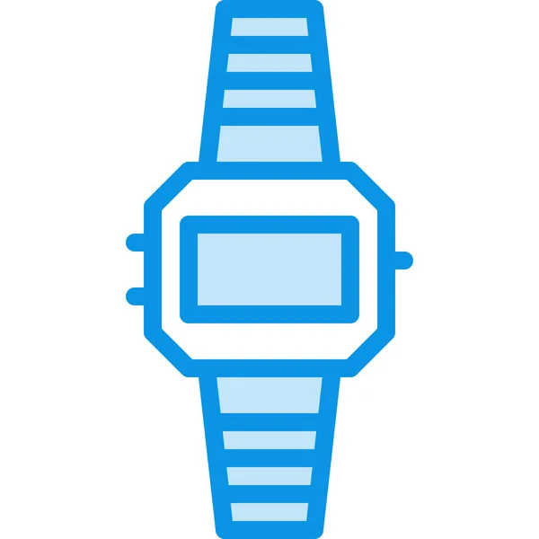 Reloj Reloj Icono Muñeca Estilo Esquema — Vector de stock