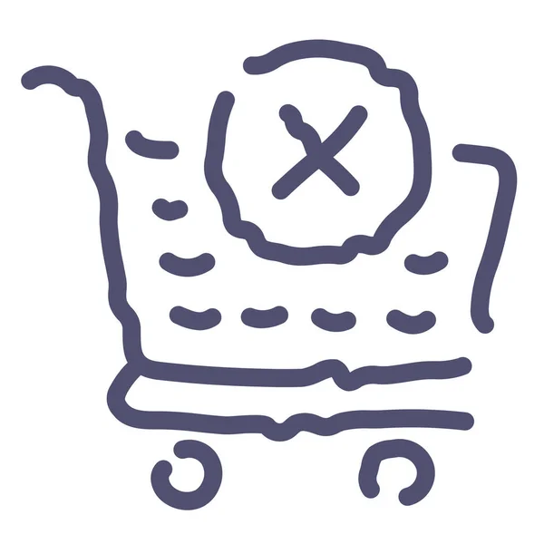 Ecommerce Delete Outline Icon Outline Style — 스톡 벡터