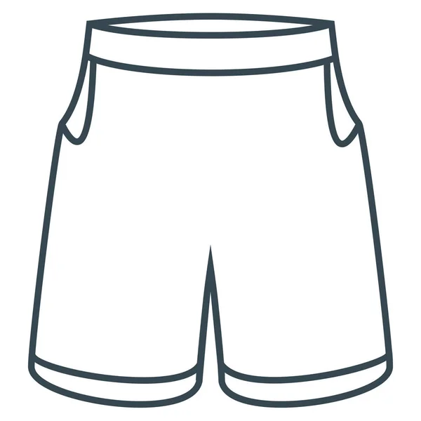 Calzoncillos Ropa Pantalones Cortos Icono Estilo Esquema — Vector de stock