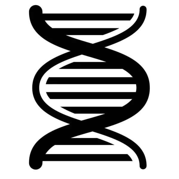 Biology Dna Genetic Icon Solid Style — Stock Vector