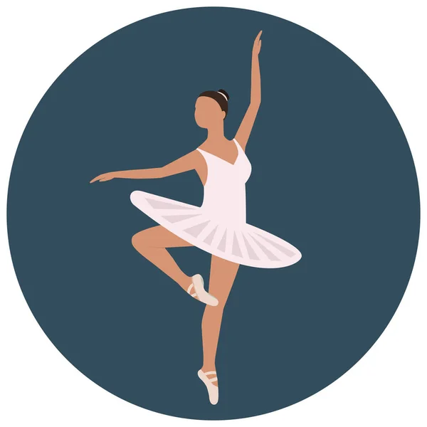 Bailarina Icono Entretenimiento Bailarina Estilo Plano — Vector de stock