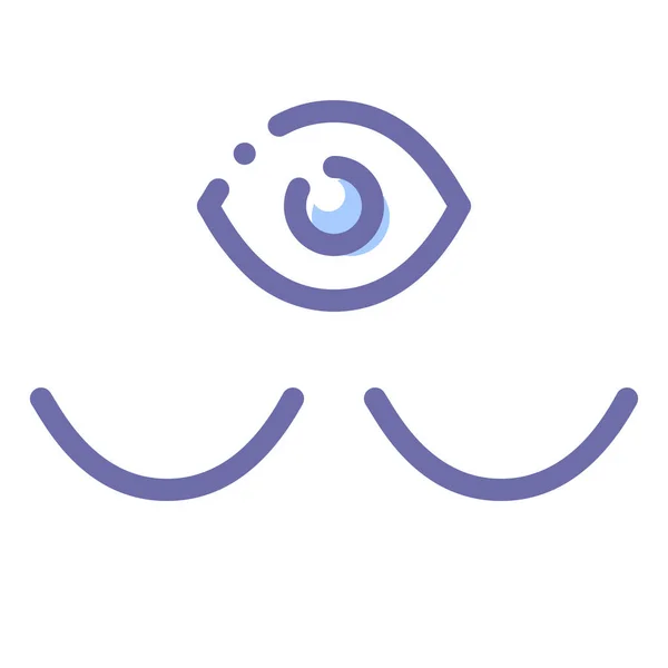 Eye Psychic Religion Icon Filled Outline Style — Stock Vector