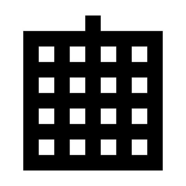 Іконка Багатоквартирного Будинку Компанії Суцільному Стилі — стоковий вектор