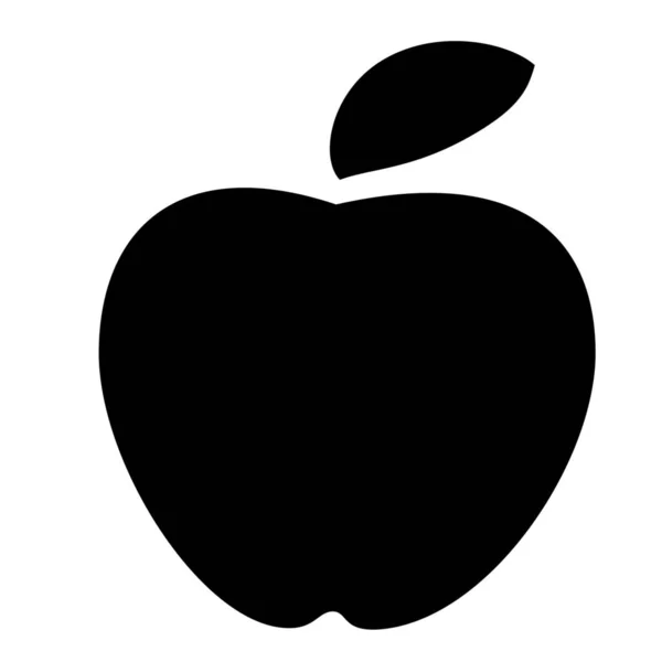 Ikona Warzyw Jabłkowych Żywności Stylu Stałym — Wektor stockowy