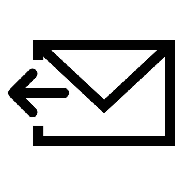 Email Enviar Ícone Esboço Estilo Esboço — Vetor de Stock