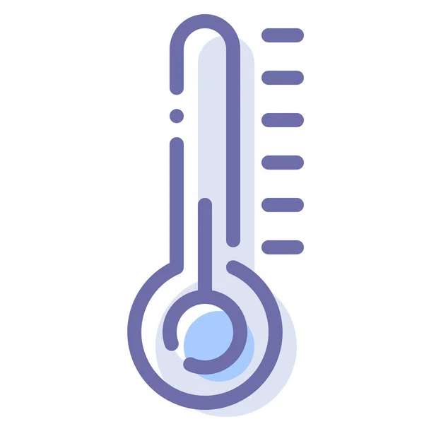 Temperaturthermometer Symbol Ausgefülltem Umriss Steuern — Stockvektor