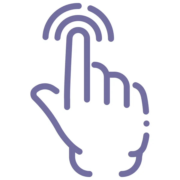 Haga Clic Icono Gesto Doble Categoría Touch Hand Gestures — Vector de stock