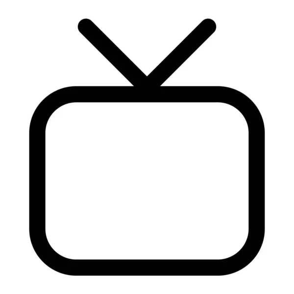 Τηλεόραση Τηλεόραση Τηλεόραση Set Εικονίδιο Στυλ Περίγραμμα — Διανυσματικό Αρχείο