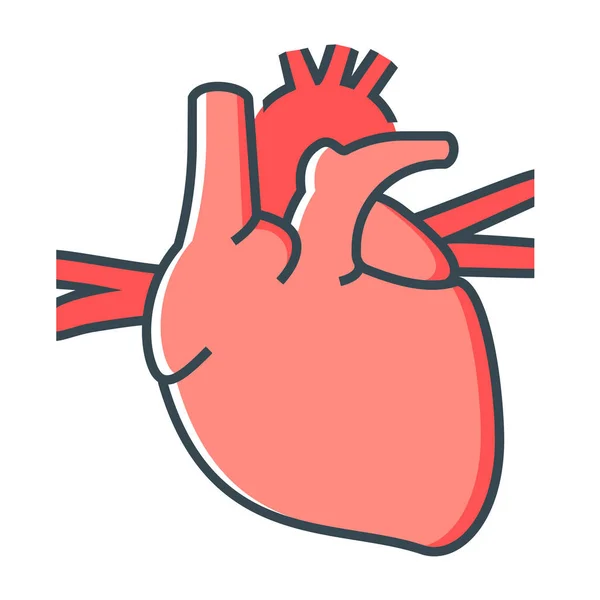 Anatomie Hart Icoon Ziekenhuizen Gezondheidszorg Categorie — Stockvector