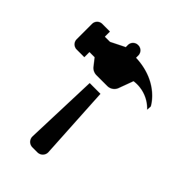 Hammer Joinery Puller Icon Solid Style — Wektor stockowy