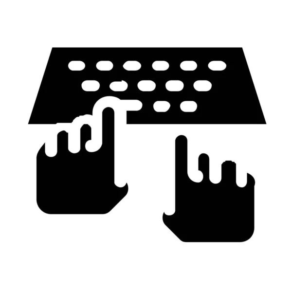 Значок Кодування Клавіатури Суцільному Стилі — стоковий вектор