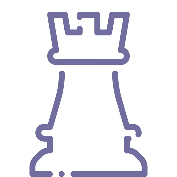 チェスロック概要スタイルのアイコン — ストックベクタ