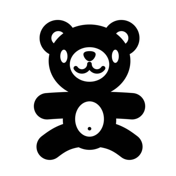 おもちゃクマテディアイコンでソリッドスタイル — ストックベクタ