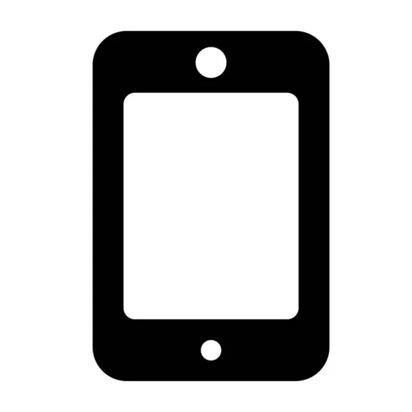 Vertical Iphone Smartphone Icon Solid Style — Stock Vector