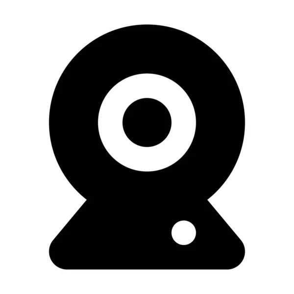 Cam Security Webcam Icon Solid Style — Διανυσματικό Αρχείο