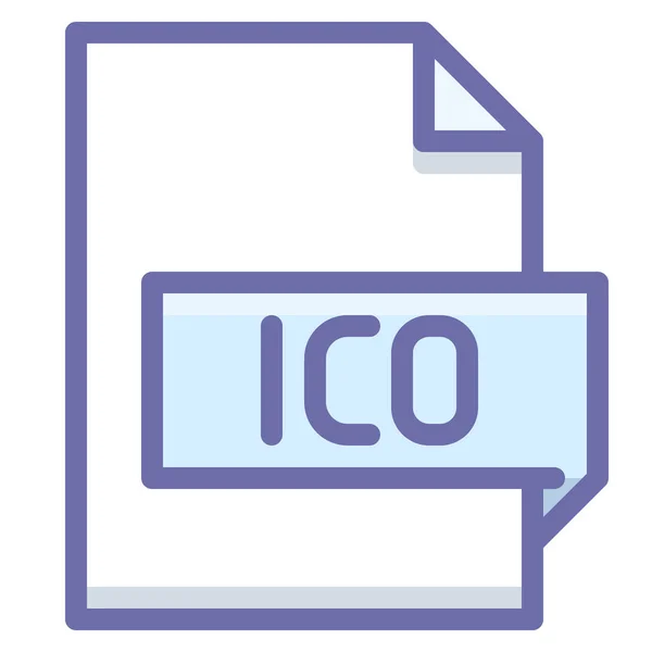 Ico Ikona Plików Folderów Kategorii Pliki Foldery — Wektor stockowy