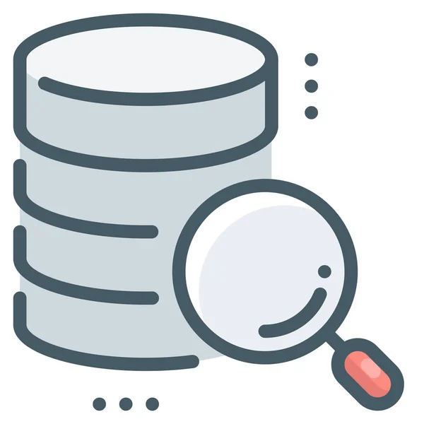 Database Base Magnifier Icon — Stock Vector