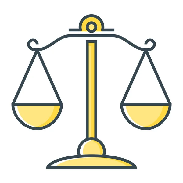 Balance Law Law Scales Icon Filled Outline Style — Stock Vector