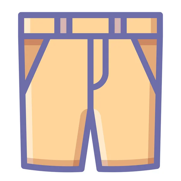 Slips Mann Shorts Symbol Filled Outline Stil — Stockvektor