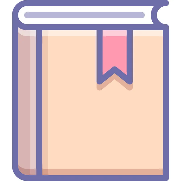 Book Bookmark Icono Esquema Rellenado Estilo Esquema Rellenado — Vector de stock