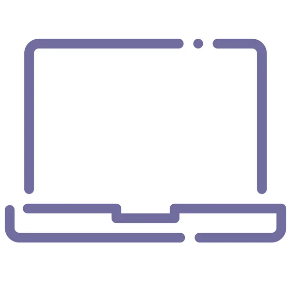 Ikona Laptopa Urządzenia Komputerowego Stylu Zarysu — Wektor stockowy