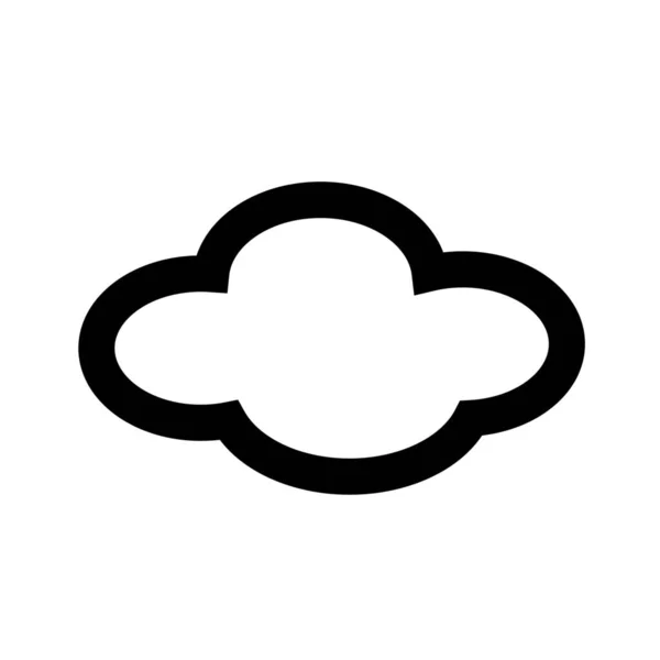 Cloud Outline Icono Del Tiempo Estilo Esquema — Vector de stock