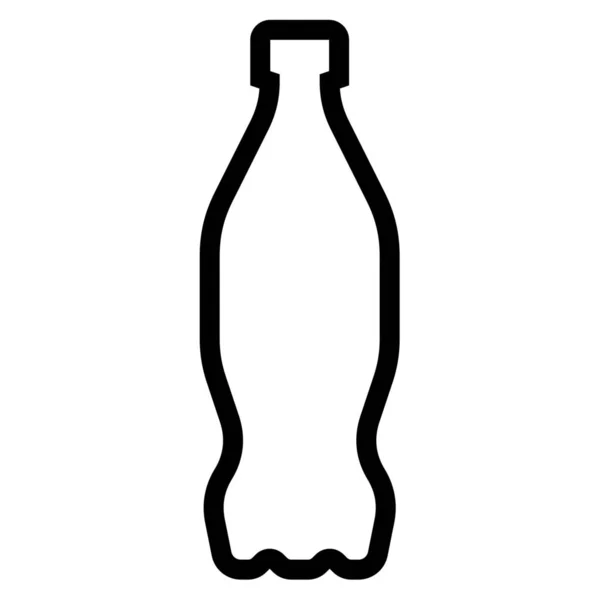 Flasche Plastik Umrisssymbol Umrissstil — Stockvektor