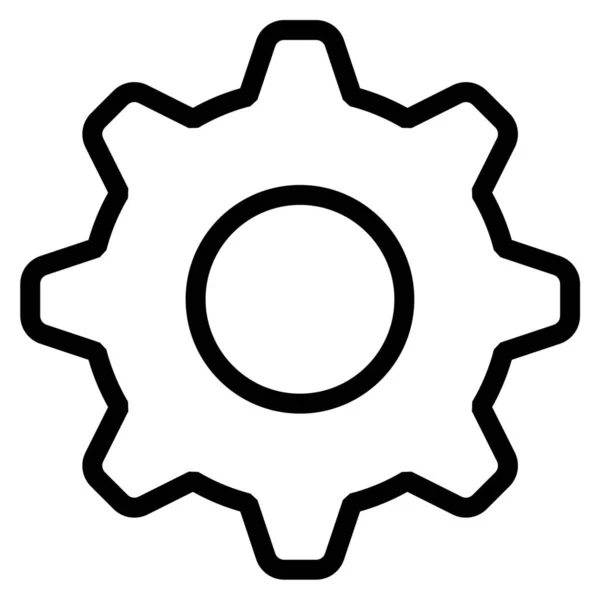 Gear Opties Outline Icoon Outline Stijl — Stockvector