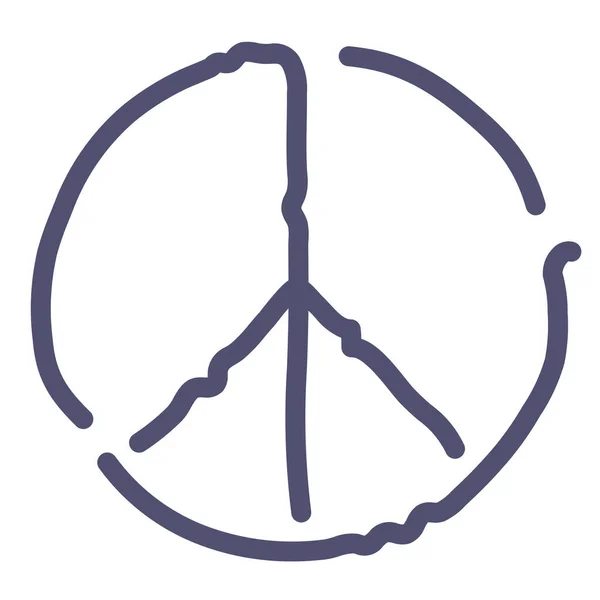 Liberté Hippie Pacifique Icône Dans Catégorie Signes Symboles — Image vectorielle