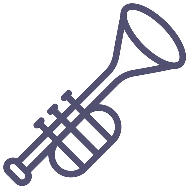 Fife Icono Música Instrumento Estilo Esquema — Vector de stock