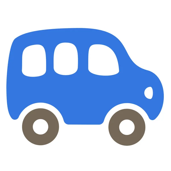 Van Bus Transport Icon Flat Style — Stock Vector