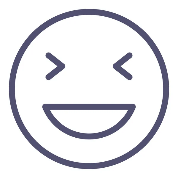 Emoji Gesichtsgrinsen Symbol Outline Stil — Stockvektor