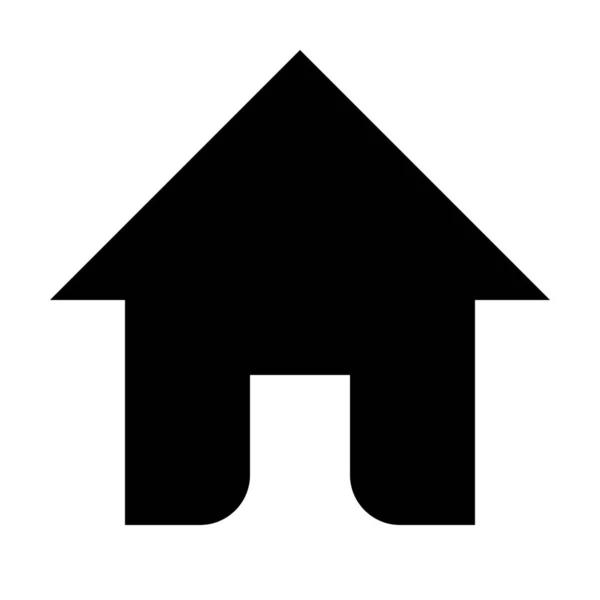 Hem Hus Huvudsida Ikon Solid Stil — Stock vektor